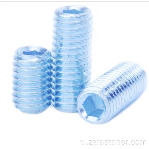 Hexagon Socket Set -schroeven met kopje punt met blauw zink DIN916